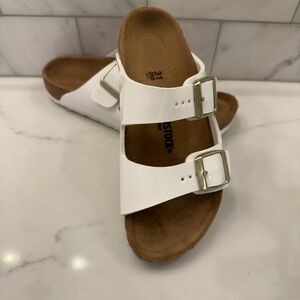Kids Birkenstock White Arizona Sandals
